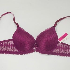 PUSH UP GENTLE LACE T-SHIRT LIGHTLY LINED BRA UNDERWIRE 3 HOOKS ILYS LUMIE BRAND